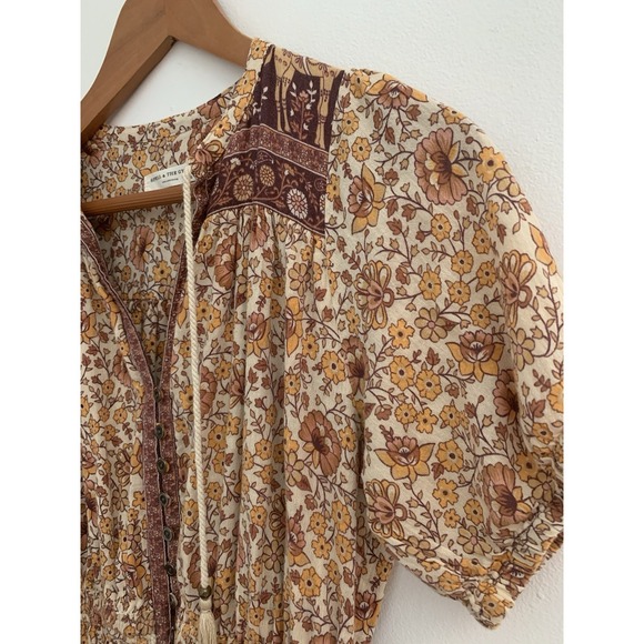 Spell And The Gypsy Collective Dress XS Maxi Sundown Brown Spice Boho Hippie - Picture 3 of 12